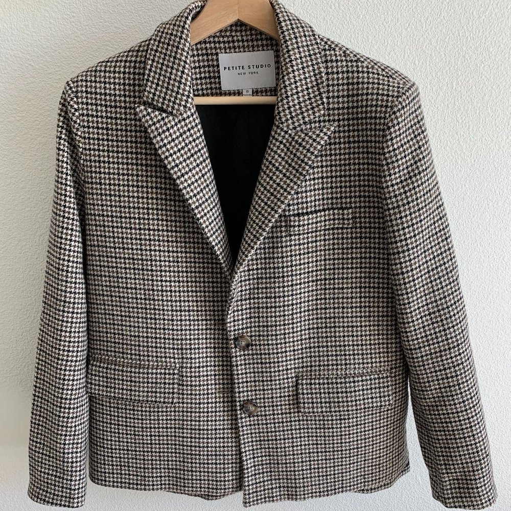 Petite Studio Plaid Bennet Blazer